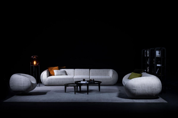 Grand salon cinq places Meubles de salon Canapés en textile Mobilier de luxe moderne