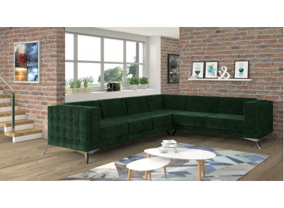 Tissu canapé en forme de L Salon paysage Canapé d'angle Suite Design Canapé Moderne Nouveau Moderne