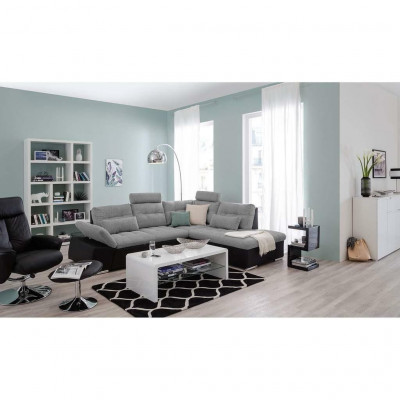 Canapé d'angle en forme de L Canapé Canapé Design Rembourrage Cuir Textile Moderne Fonction lit