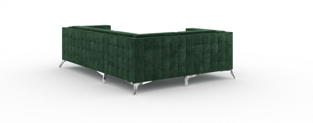 Canapé d'angle Canapé en forme de L Canapé Design Canapés Rembourrage Textile Ensemble d'angle Moderne Vert