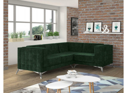 Canapé d'angle Canapé en forme de L Canapé Design Canapés Rembourrage Textile Ensemble d'angle Moderne Vert