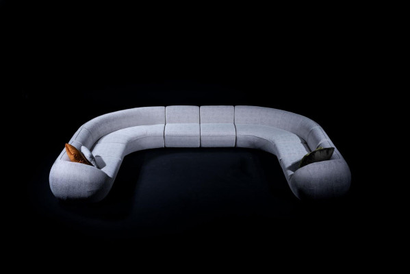 Canapé d'angle design Luxe de salon Canapé rembourré Style meubles en textile