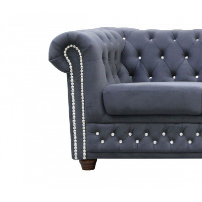 Canapé en cuir Chesterfield Canapé Canapé Canapé Lit d'ameublement 3+1 Fonction lit de couchage