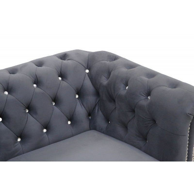 Canapé en cuir Chesterfield Canapé Canapé Canapé Lit d'ameublement 3+1 Fonction lit de couchage