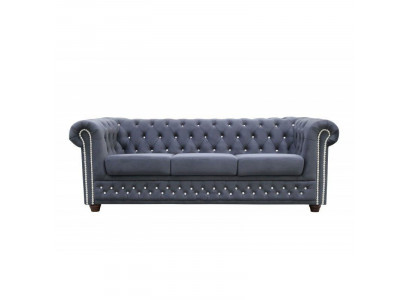 Canapé en cuir Chesterfield Canapé Canapé Canapé Lit d'ameublement 3+1 Fonction lit de couchage