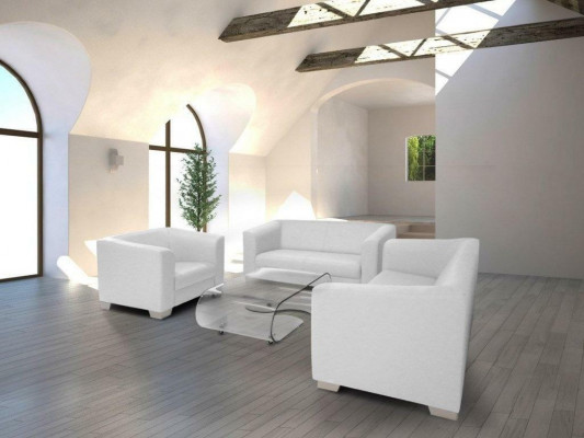 Ensemble de canapé 3+2+1 places Conception de canapés Rembourrage Relax Cuir Canapés