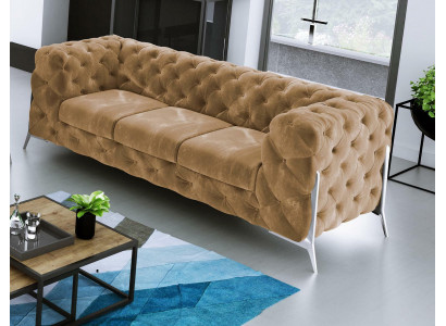 Chesterfield Trois Places Confortable Designer Salon Canapé 3 Places