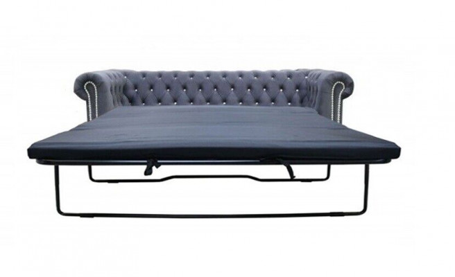 Chesterfield 3 places canapé-lit fonction canapé rembourrage suite canapé-lit