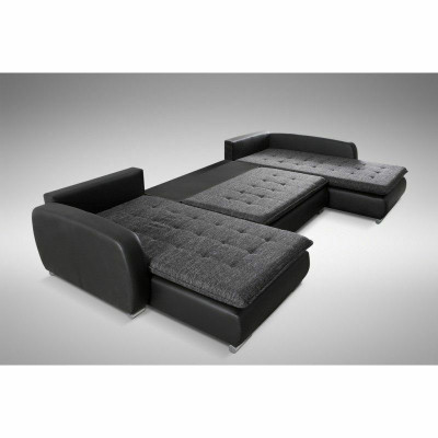 Canapé d'angle design Canapé Elena Fonction lit Canapé Rembourrage Siège Canapés d'angle XXL neufs