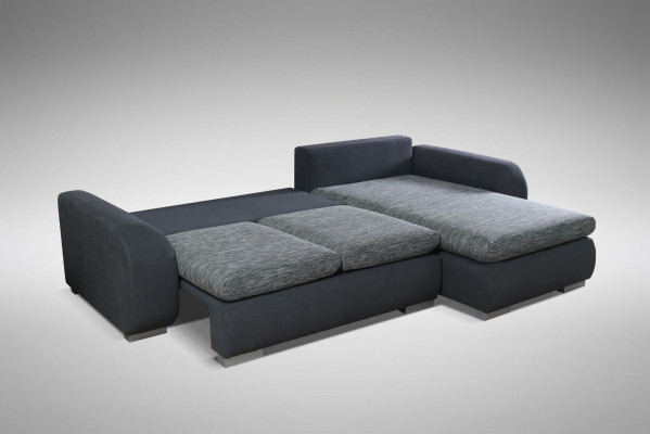 Canapé d'angle avec fonction lit Gris Canapé Rembourrage Canapés Textiles Sofas Sofa