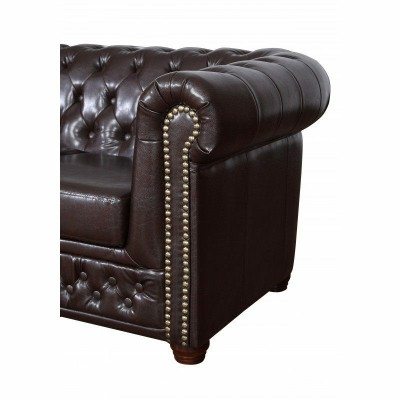 Canapé Chesterfield ensemble Canapé 3+1 Ensemble de tapisserie de canapé Canapés Canapés Meubles en cuir