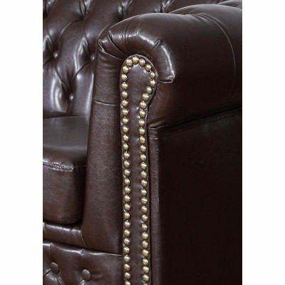 Canapé Chesterfield ensemble Canapé 3+1 Ensemble de tapisserie de canapé Canapés Canapés Meubles en cuir