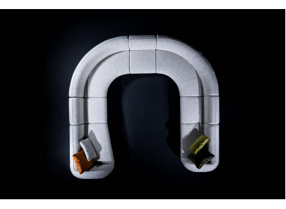 Paysage vivant Paysage de sièges Canapé d'angle Canapé beige Mobilier moderne Canapé