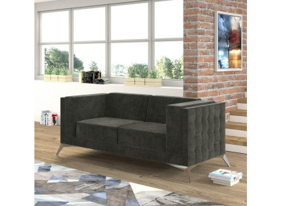 Canapé Chesterfield Sofa Upholstery Canapé 2 places Sièges Suite Canapés Gris nouveaux