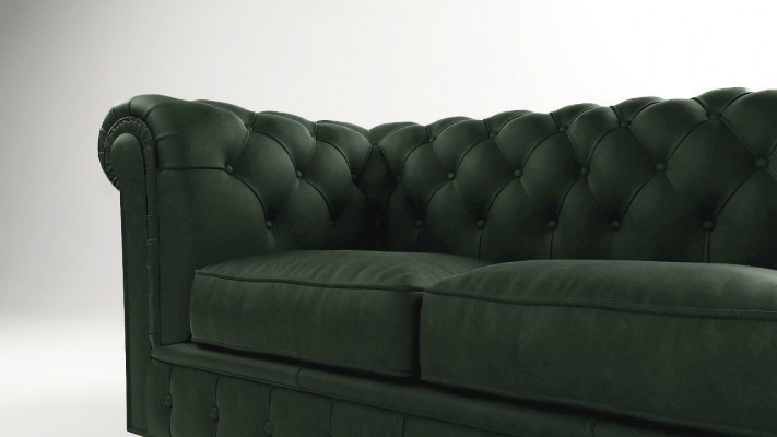 Canapé Chesterfield Canapé Revêtement 3 Places Canapés Sièges Suite Canapés Vert