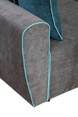 Grand canapé canapé canapé d'angle Sommeil xxl Rembourrage Suite d'angle Tissu Paysage de vie