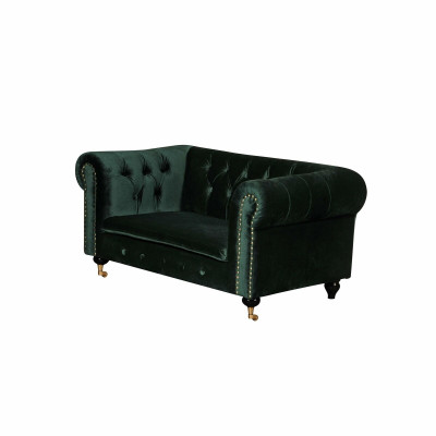 Chesterfield 2 places canapé luxueux classique décoratif baroque rococo en textile