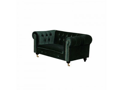 Chesterfield 2 places canapé luxueux classique décoratif baroque rococo en textile