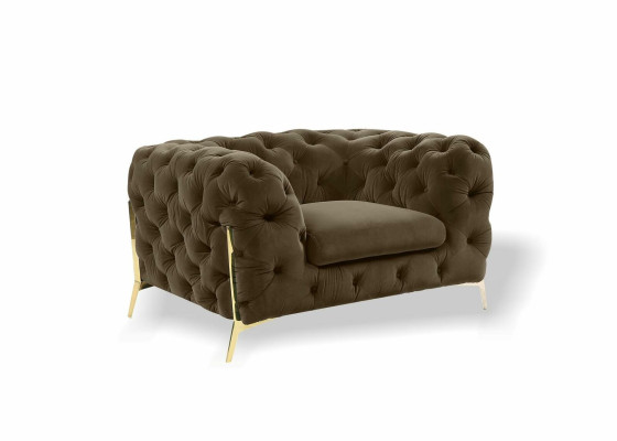 Chesterfield Fauteuil à ailes Fauteuil 1 place Canapé Tissu Canapé d'ameublement neuf