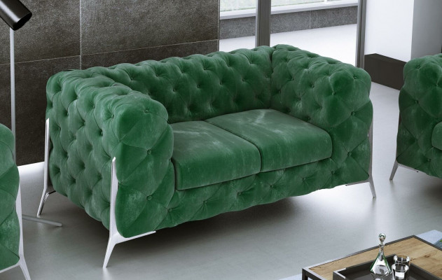 Canapé Chesterfield 2 places Tissu Siège Rembourré Tissu Canapés Canapés en cuir Sofa