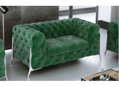 Canapé Chesterfield 2 places Tissu Siège Rembourré Tissu Canapés Canapés en cuir Sofa