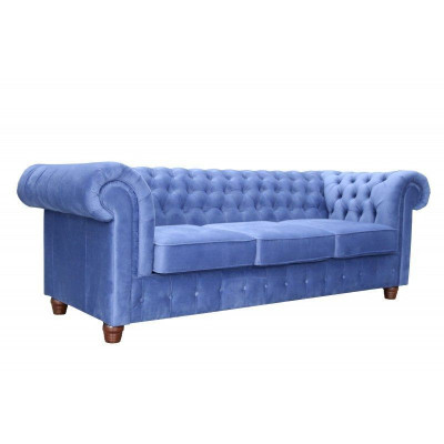 Design classique Chesterfield Big XXL 3 places Canapé en cuir Textile Canapés Canapés.