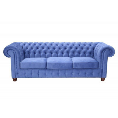 Design classique Chesterfield Big XXL 3 places Canapé en cuir Textile Canapés Canapés.