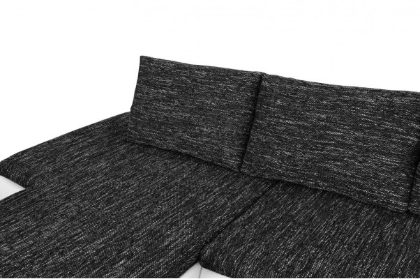 Design Canapé d'angle moderne en forme de L Fonction lit Canapé Cuir Textile Canapés neufs