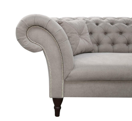 nouveau canapé capitonné 2 places Chesterfield Tissu Canapé Sièges Suite