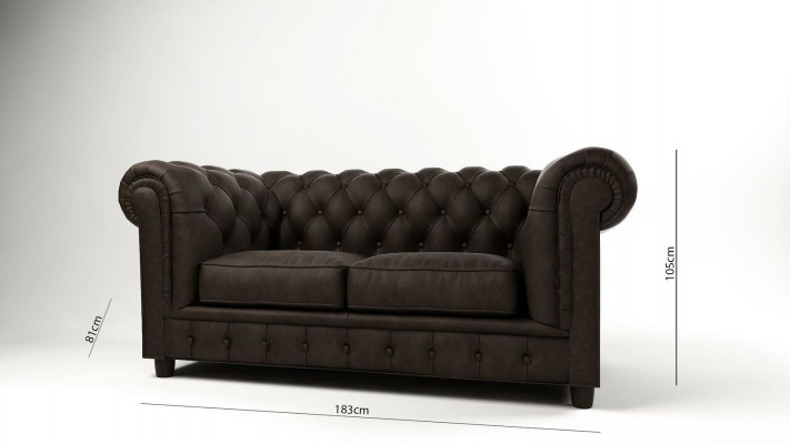 Canapé Chesterfield 2 places en tissu d'ameublement en tissu Canapé en cuir Sofas en cuir Sofa