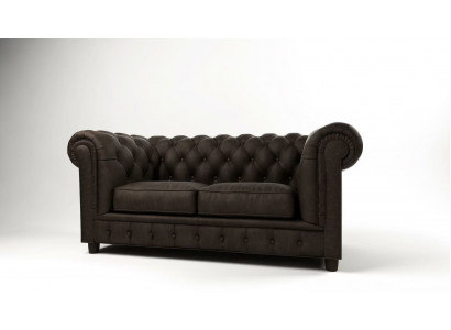 Canapé Chesterfield 2 places en tissu d'ameublement en tissu Canapé en cuir Sofas en cuir Sofa