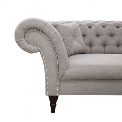 Canapé design Chesterfield Revêtement Cuir Textile Canapé Canapés 3 places neuf