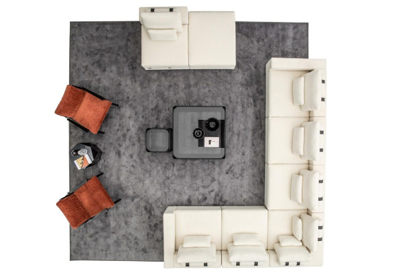 Ensemble de canapés en L Canapé rembourré design Fauteuil design Meubles rembourrés Canapé d'angle