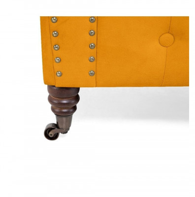 Mobilier classique Chesterfield Canapé trois places Canapé textile Design élégant Orange