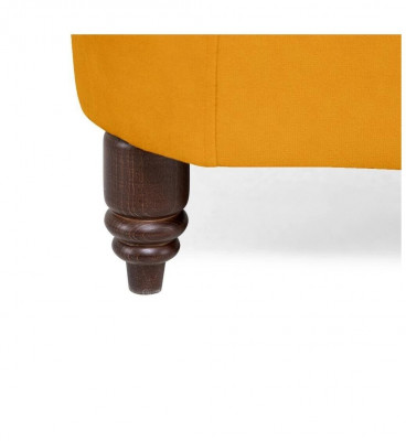 Mobilier classique Chesterfield Canapé trois places Canapé textile Design élégant Orange