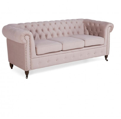 Mobilier classique Chesterfield Canapé 3 places Tissu Tissu Canapé Design noble nouveau