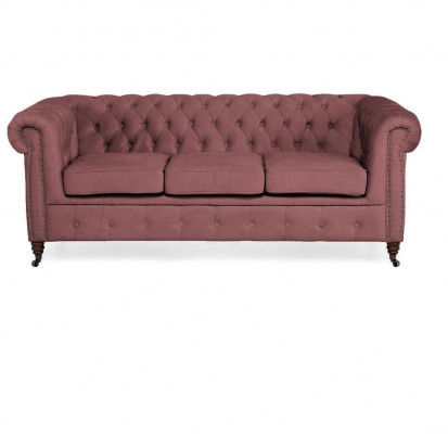Meubles classiques Chesterfield Canapé 3 places en tissu de design noble nouveau