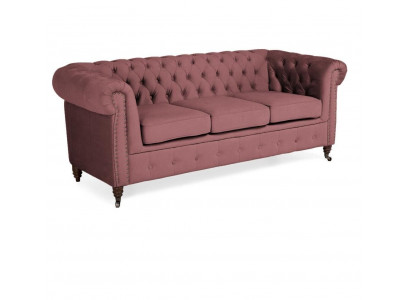 Meubles classiques Chesterfield Canapé 3 places en tissu de design noble nouveau
