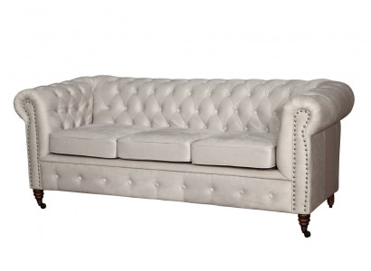 Chesterfield Canapé 3 places Canapé en cuir Canapé Rembourrage Siège Suite Trois places neuf
