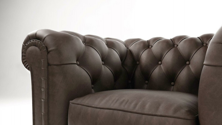 Fauteuil TV Siège Club Lounge Textile Cuir Design Élégant Chesterfield