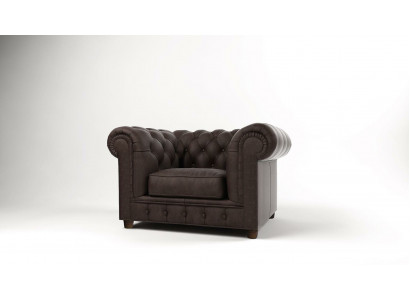 Fauteuil TV Siège Club Lounge Textile Cuir Design Élégant Chesterfield