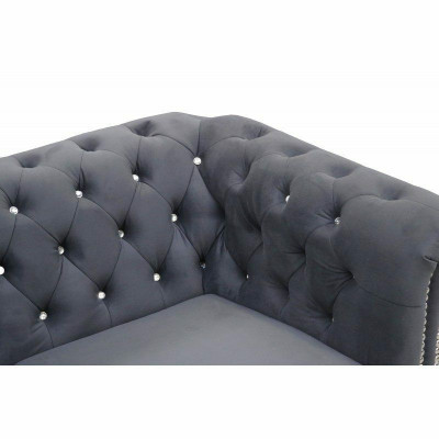 Chesterfield York Blink 3 places Canapé Tissu Canapé Canapés nouveaux Canapé Designer