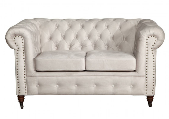 Canapé 2 places Chesterfield Canapé Tissu Meuble Canapé Design Élégant