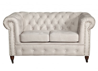 Canapé 2 places Chesterfield Canapé Tissu Meuble Canapé Design Élégant