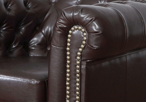 Canapé design 2 places Chesterfield Revêtement Siège Suite cuir textile neuf