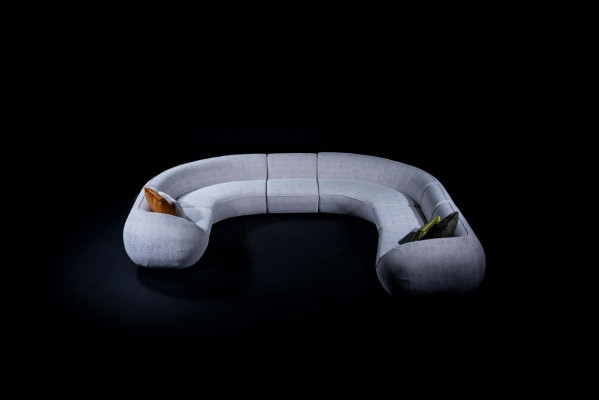 Rembourrage en forme de U Paysage de vie Ensemble de salon de luxe Canapé moderne