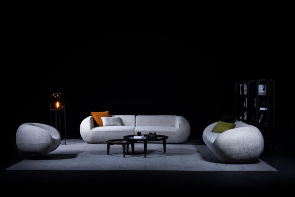 Ensemble de canapés Trois places Fauteuil moderne Mobilier de salon Canapé rembourré Ensemble de canapés