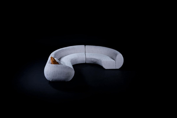 Canapé d'angle arrondi U-forme Canapé Rembourrage Canapé d'angle Suite Groupe de sièges modulable
