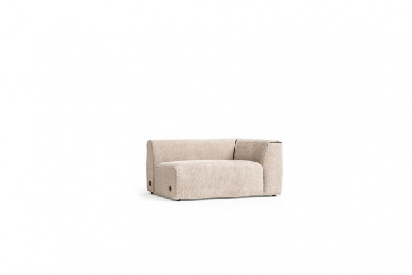 Canapé d'angle beige en forme de L pour salon en tissu design moderne