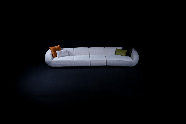 Salon Canapé Six Places Meubles rembourrés Luxe Canapé designer Tissu